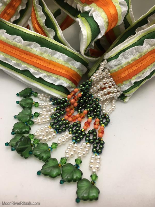 Custom handfasting cord for ancient orange garden in Rome