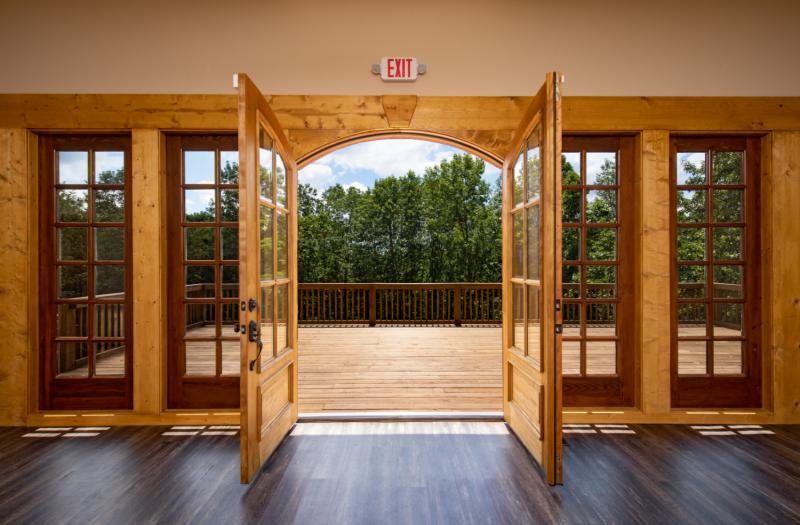 Grand doors to the exterior