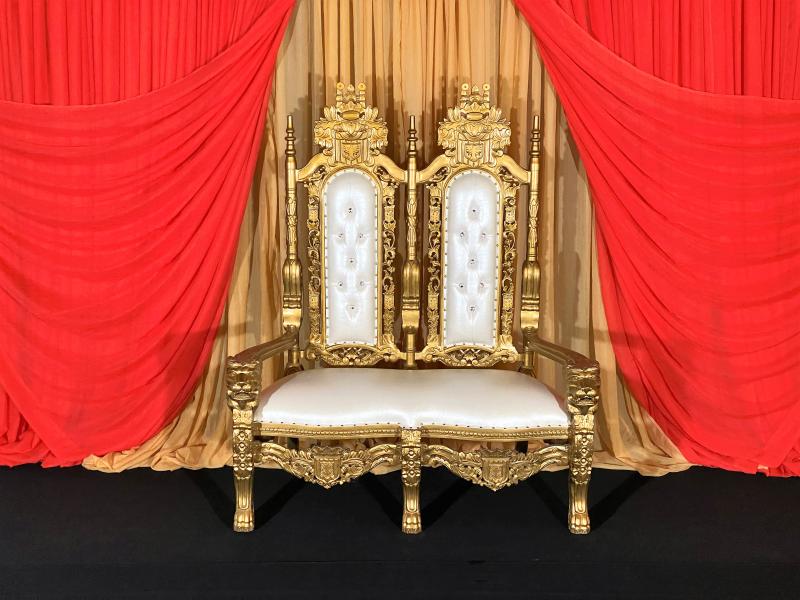 Throne Chairs, and Back drops.
