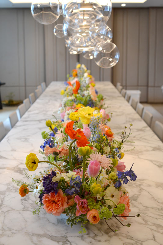 Colorful centerpieces