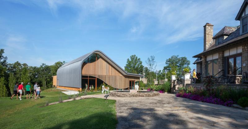 Aronson Fine Arts Center and Estate House, photo by Sam Fentress